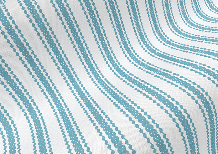 Lace Stripes, Electric Blue - Twist&Fit Roman Blind - Image 4